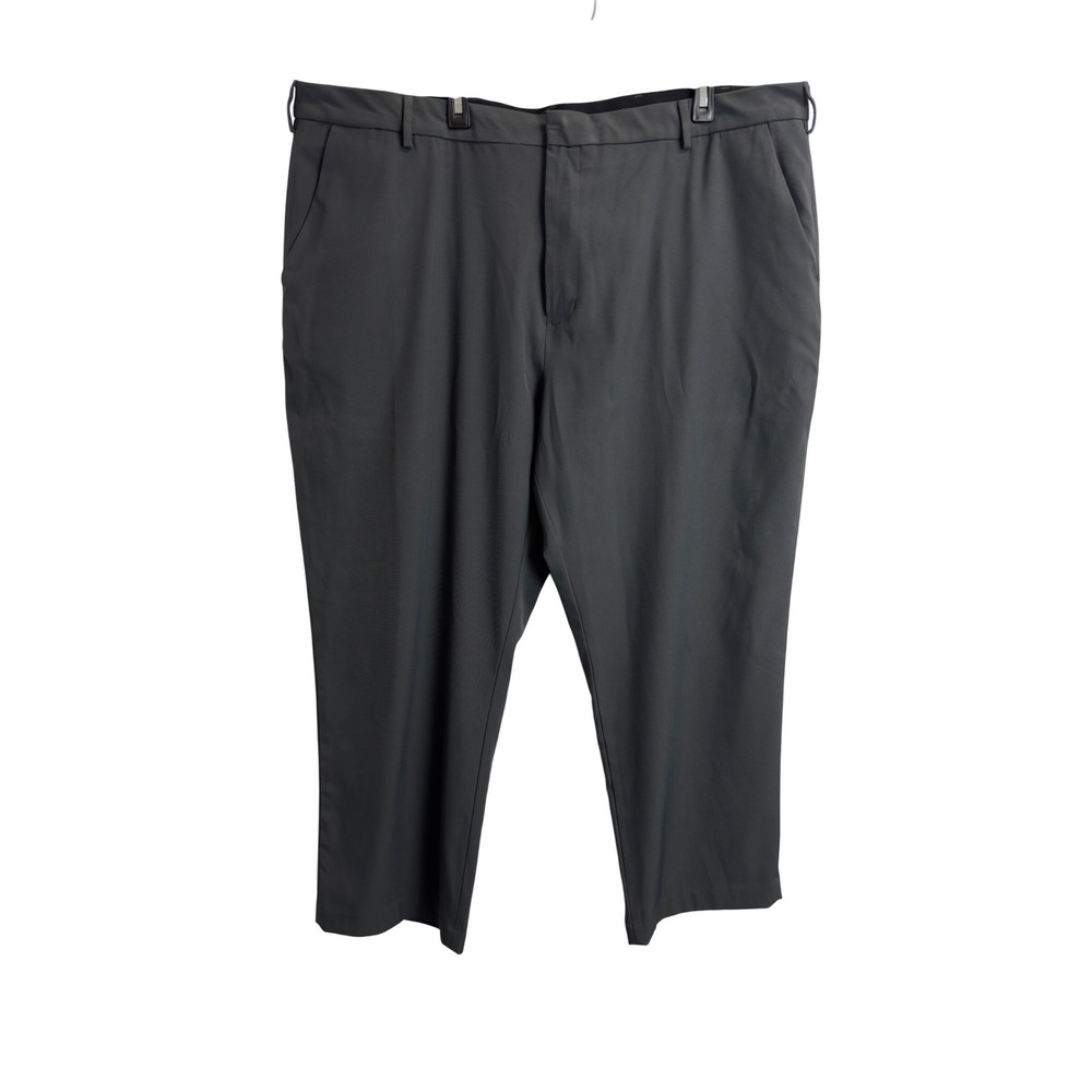 Van Heusen Big & Tall Mens Dress Pants 52x29 Charcoal Gray Stretch Flat Front